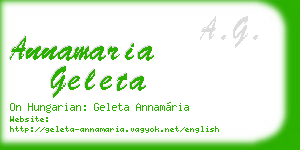 annamaria geleta business card