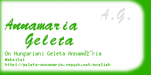 annamaria geleta business card